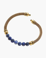 Alex And Ani Sodalite Gemstone Mesh Accent Cuff RAFAELIAN GOLD - A19CFGEM02RG