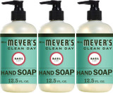 Mrs. Meyers Clean Day Liquid Hand Soap Basil Scent 12.5 oz Pack of 3 MMBASIL3PK