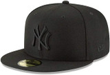 New Era 59Fifty Hat MLB Basic New York Yankees Black/Black Fitted Baseball Cap (7 1/2) 11591128-712