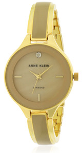 Anne Klein Gold-Tone With Ceramic Ladies Watch AK-2702TNGB