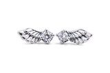 PANDORA Sparkling Angel Wing Stud Earrings - 298501C01
