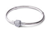 PANDORA Sterling Silver Bracelet w/ Signature Clasp - 590723CZ-23