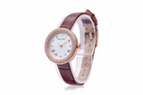 Emporio Armani Rose Gold-Tone Leather Ladies Watch AR11357