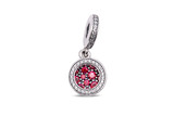 Pandora Colours Sparkling Red Disc Double Dangle Charm - 799186C03