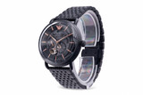 Emporio Armani Multifunction Black Stainless Steel Mens Watch AR60025