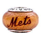 Pandora New York Mets Baseball Engraved in Pau Amarelo Wood Charm - USB790705-G018