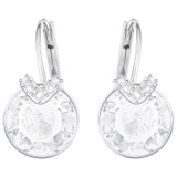 Swarovski Bella V Pierced Earrings - White - Rhodium Plating - 5292855