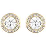 Swarovski Angelic Stud Pierced Earrings - White - Gold-tone Plated - 5505470