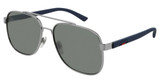 Gucci Green Grey Square Mens Sunglasses GG0422S-004