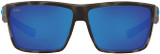 Costa Del Mar Mens Rinconcito Polarized Rectangular Sunglasses - Ocearch Matte Tiger Shark/Grey Blue Mirrored - 60 mm 06S9016-90161860