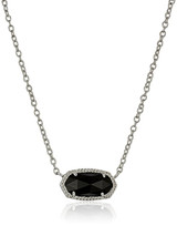 Kendra Scott Elisa Rhodium Necklace - Black Opaque - 4217711455
