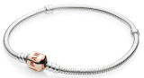 Pandora Moments Silver Bracelet with Pandora Rose Clasp - 20 cm - 580702-20