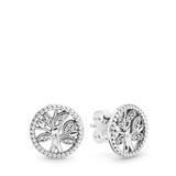 PANDORA Trees of Life 925 Sterling Silver Earrings - 297843CZ