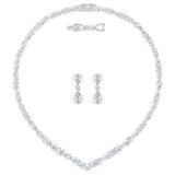 Swarovski Tennis Deluxe V Set Mixed Crystals Cut White Rhodium Plated 5575495