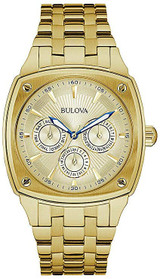 Bulova Gold-Tone Multi-Function Mens Watch 97C105