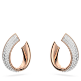 Swarovski Exist Hoop Earrings Small White Gold-tone Plated 5636448