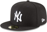 New Era New York Yankees Basic 59Fifty Fitted Cap Hat Black/White 11591127 (Size 7 1/2) 11591127-712