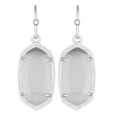 Kendra Scott Dani Rhodium Earrings - Slate Cats Eye - 4217711526