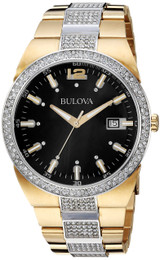 Bulova Crystal Two-Tone Mens Watch 98B235