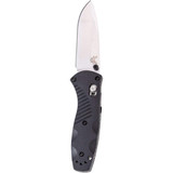 Benchmade Mini Barrage  Knife - Plain Drop-Point - Satin Finish - Black Handle 585