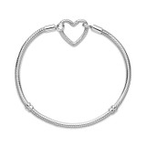 Pandora Moments Heart Closure Snake Chain Bracelet 599539C00-23