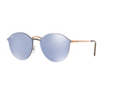 Ray-Ban Blaze Round Copper Violet Silver Mirror Sunglasses RB3574N-90351U-59