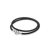 Pandora Double Black Leather Bracelet - 590705CBK-D1