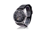 Emporio Armani Leather Automatic Multifunction Mens Watch AR60026