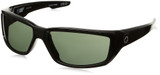 Spy Optic Mens Dirty Mo Rectangular Sunglasses - Black/Signature Happy Gray/Green - 59 mm 670937215863