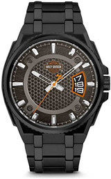 Harley-Davidson B&S Dimensional Stainless Steel Black Mens Watch 78B151