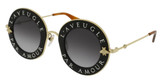 Gucci Ladies Panto Metal Sunglasses GG0113S-001