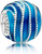 Pandora Water charm in sterling silver with shaded transparent blue and transparent aqua blue enamel - 797012ENMX