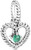 PANDORA Rainforest Green Beaded Heart Dangle Charm - 798854C05