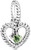 PANDORA Spring Green Beaded Heart Dangle Charm - 798854C10