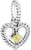 PANDORA Honey Beaded Heart Dangle Charm - 798854C11
