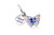 Pandora Moments Blue Butterfly Quote Double Dangle Charm 790757C01