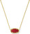 Kendra Scott Elisa Gold Short Pendant Necklace in Bright Red Drusy 9608880518