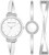Anne Klein Premium Crystal Accented Bangle Watch and Bracelet Set AK/3293WTST