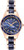 Anne Klein Rose Gold-Tone Navy Blue Resin Solar Powered Ladies Watch AK/3770NVRG