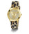 Guess Iconic Animal Leopard Leather Gold Tone Ladies Watch GW0745L2