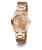 Guess Quattro G Croco Rose Gold Tone Ladies Watch GW0861L3