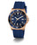 Guess Sport Blue Silicone Rose Gold Tone Mens Watch GW0969G3