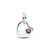 Pandora February Engravable Heart Purple Stone Heart Dangle Charm 794295C02