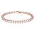 Swarovski Matrix Tennis Bracelet - Round Cut - White - Rose Gold-tone Plated - Medium 5657659