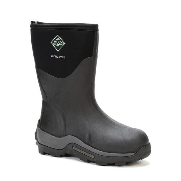 Muck Boot Mens Arctic Sport Mid Insulated Waterproof Boot - Black - 15 ASM-000A-BL-15O