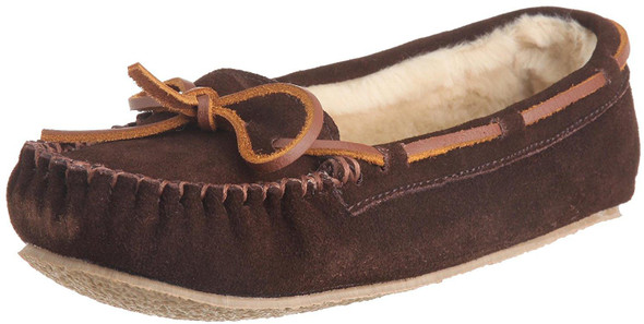 Minnetonka Womens Cally Slipper - Chocolate - 8 M US 4012-CHOCOLATE-8