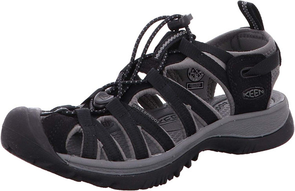 KEEN Womens Whisper Closed Toe Sport Sandals - Black/Gargoyle