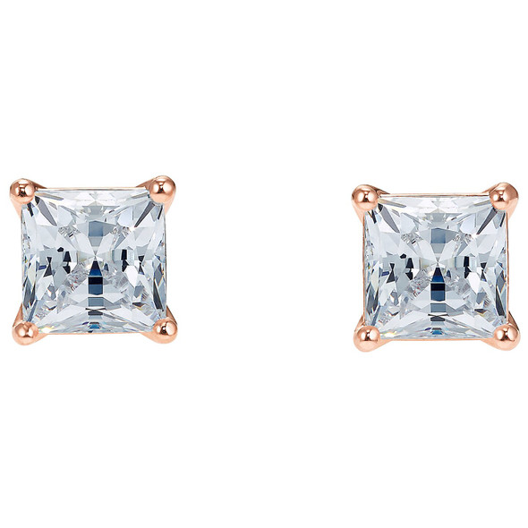 Swarovski Attract Pierced Earrings - White - Rose-gold Tone Plated - 5509935