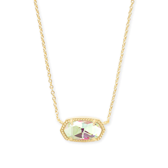 Kendra Scott Elisa Gold Pendant Necklace in Dichroic Glass 4217716753