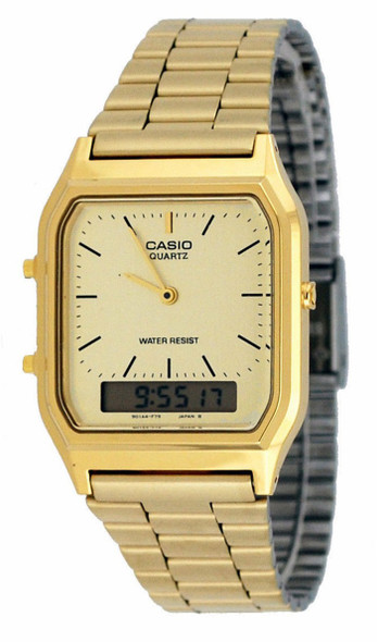 Casio Gold-Tone Stainless Steel Mens Watch AQ230GA-9D